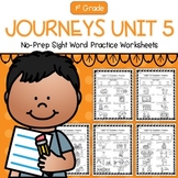 First Grade Journeys 2014 Unit 5 No-Prep Sight Word Practi