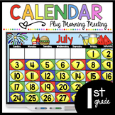 First Grade July Calendar Summer School Digital Google Sli