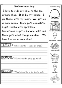 First Grade July Reading Comprehension Passages - PDF And Digital Resource