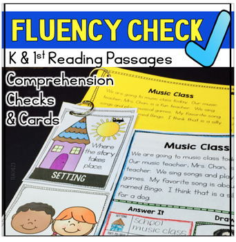 Preview of Fluency Passages Comprehension 1st Grade Kindergarten