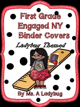 Preview of Engage NY  Ladybug Themed Binder Covers
