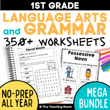 Preview of 1st Grade Grammar Worksheets for ELA Language Arts Homework, Morning Work, ESL