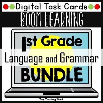 Preview of 1st Grade Grammar & Language Arts Boom Cards BUNDLE for Daily Grammar Practice