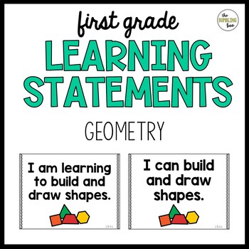 Preview of First Grade Learning Statement Posters: Math Geometry