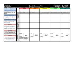 Preview of Second Grade Lesson Plan Template~Drop Down/Select *Editable