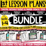 First Grade Lesson Plans Digital & Paper Pencil Weeks 1-4 