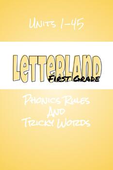 Preview of First Grade Letterland Phonics Rules | Tricky Words | Bundle