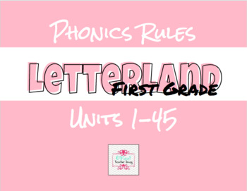 Preview of First Grade Letterland (aligned) Phonics Rules Bundle | Units 1-45