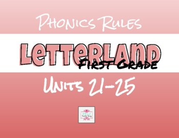 Preview of First Grade Letterland (aligned)-Phonics Rules Units 21-25