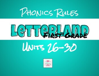 Preview of First Grade Letterland (aligned)-Phonics Rules Units 26-30