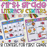 First Grade Literacy Centers - Digraphs, Blends, Compound 