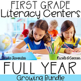 First Grade Literacy Centers Full Year Bundle