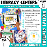 First Grade Literacy Centers | Includes Holidays | Digital