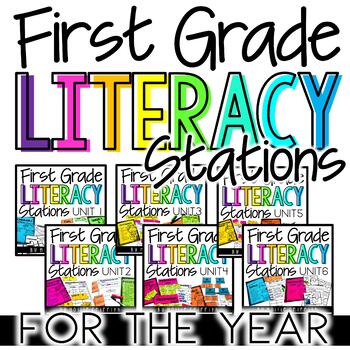 Preview of First Grade Literacy Centers | Literacy Stations THE BUNDLE