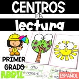 First Grade Literacy Centers Spanish April Centros de lect