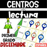 First Grade Literacy Centers Spanish December Centros de l