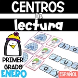 First Grade Literacy Centers Spanish January Centros de le