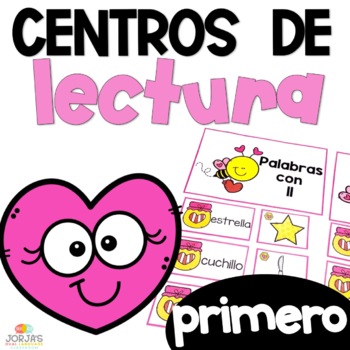 First Grade Literacy Centers Spanish February Centros de lectura primer