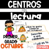 First Grade Literacy Centers Spanish October Centros de le