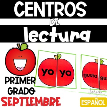 Preview of First Grade Literacy Centers Spanish September Centros de lectura primer grado