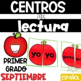 First Grade Literacy Centers Spanish September Centros de 