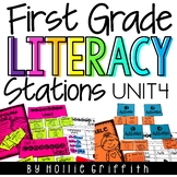 First Grade Literacy Centers Unit 4 | Literacy Stations