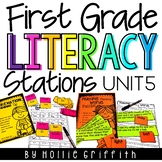 First Grade Literacy Centers Unit 5 | Literacy Stations