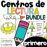 First Grade Literacy Centers in Spanish BUNDLE Centros de 