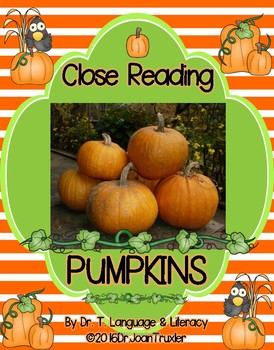 Preview of Close Reading: PUMPKINS (Distance Learning)