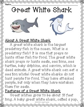 Close Reading: SHARKS! (Distance Learning) | TpT