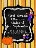 First Grade Literacy Stations for September with BONUS Sep