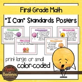 First Grade MATH Common Core "I Can" Classroom Posters