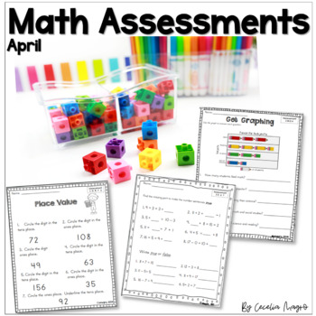 Preview of First Grade Math Assessments April
