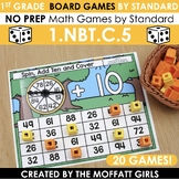 First Grade Math Place Value Games NO PREP Centers + Small