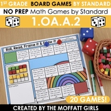First Grade Math Board Games NO PREP Centers + Small Group