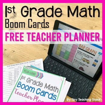 Preview of First Grade Math Boom Cards Free Teacher Planner