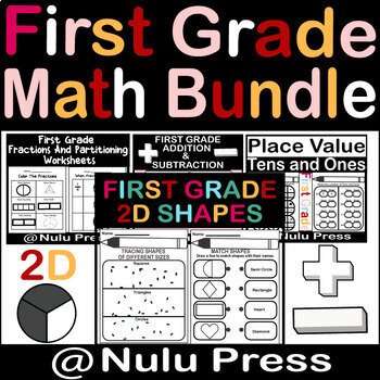 Preview of First Grade Math Bundle Worksheets