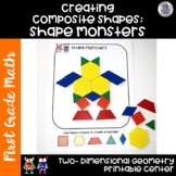 First Grade Math Center | 2D Geometry | Creating Composite Shapes