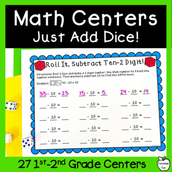 Independent Dice Math Center Games No Prep Distance Learning Digital Option