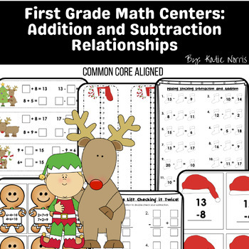 First Grade Math Centers-Addition and Subtraction Relationships | TpT