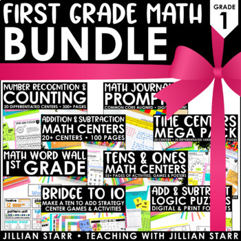 Preview of First Grade Math Centers Bundle