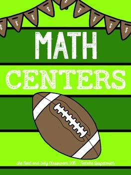 Preview of First Grade Math Centers {Football Themed}