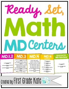 Preview of First Grade Math Centers - Measurement & Data (MD) Centers