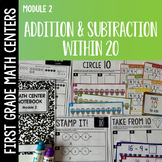 Addition & Subtraction Within 20 - First Grade Math Center