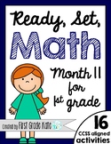 First Grade Math Centers for Month 11 or Summer School