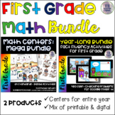 First Grade Math Centers for the Entire Year | Bundle of D