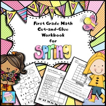 Preview of Spring Math Worksheets First Grade with BOOM™ CARDS