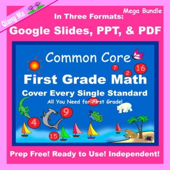 Preview of First Grade Math Year Long Mega Bundle All Common Core Standards Covered