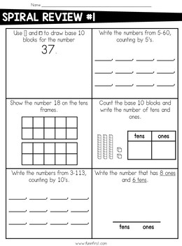 First Grade Math Curriculum - Base Ten and Place Value: Unit 2 by Jodi