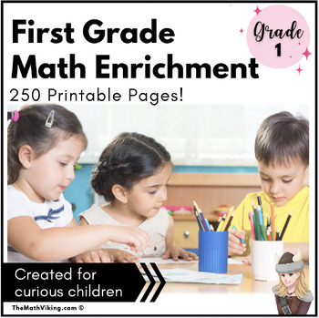 Preview of First Grade Independent Math Enrichment Packets:FUN PRINTABLE CHALLENGES